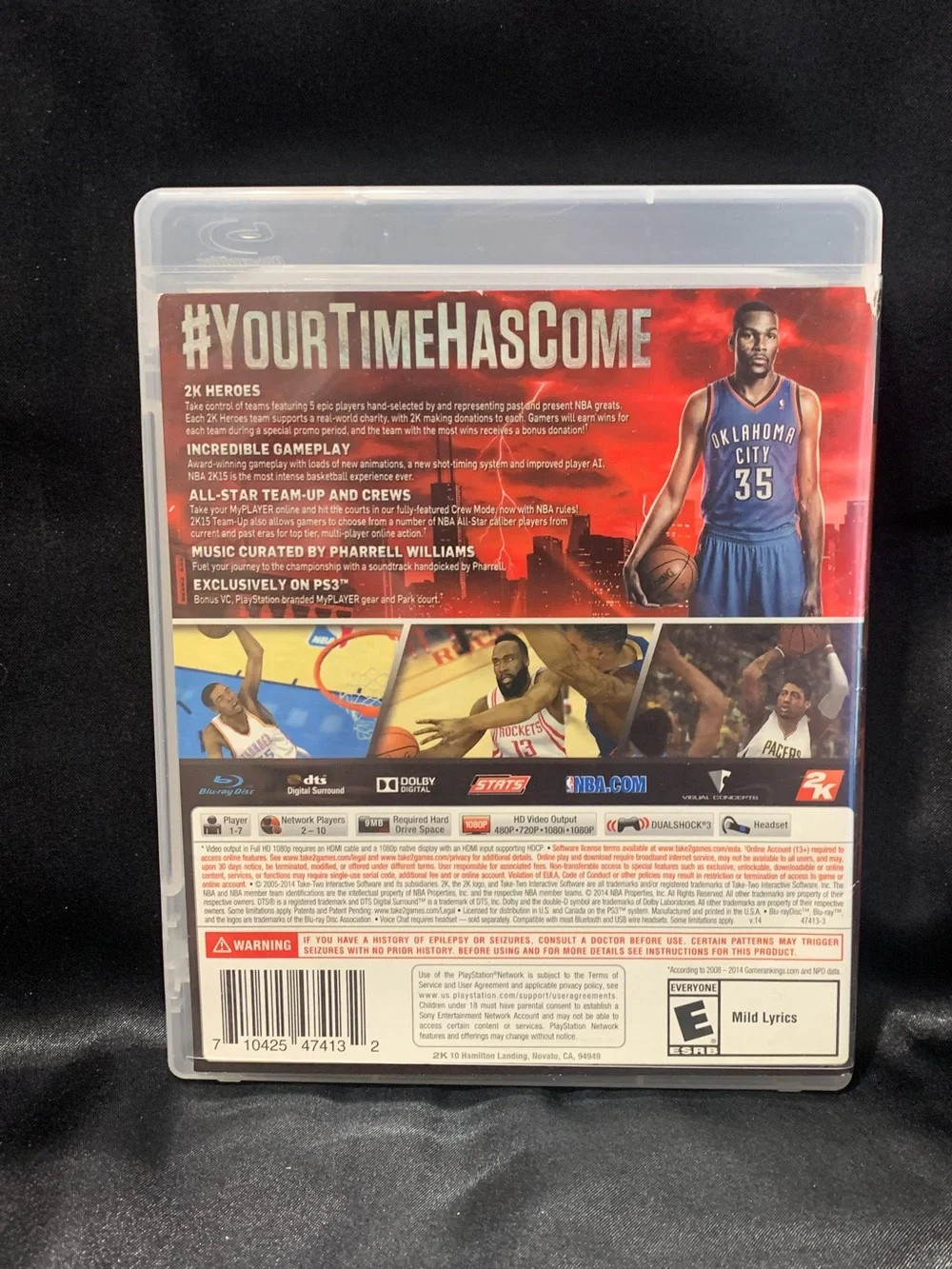 NBA 2k 15 PS3 Video Game Basketball Exclusive Content Rated E EUC
